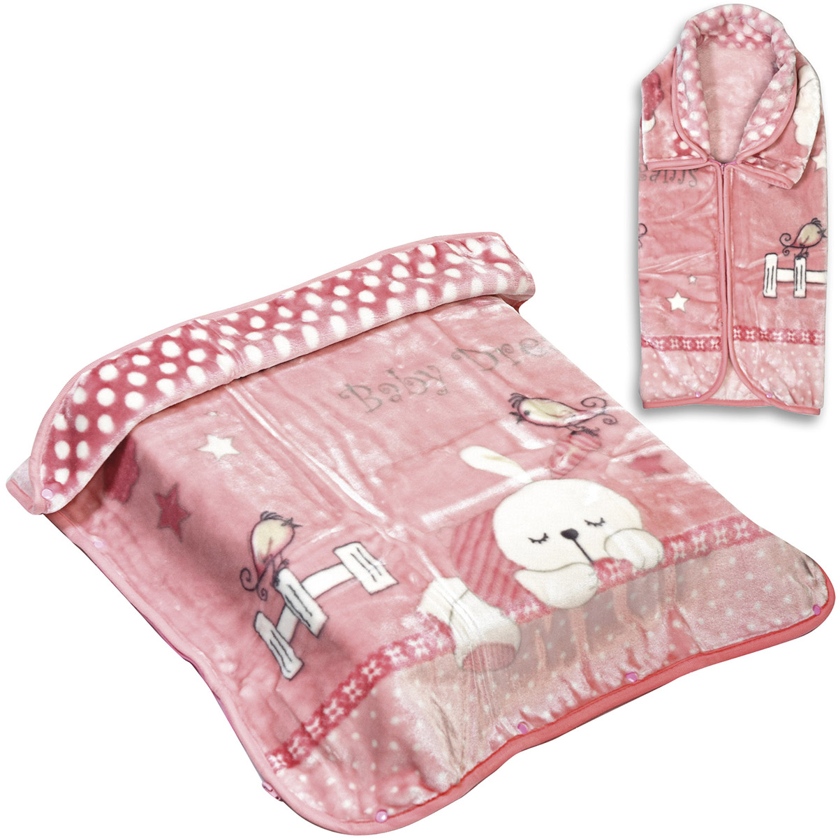 Κουβέρτα βρεφική - Υπνόσακος Art 5252 80x90 Ροζ Beauty Home Baby sac