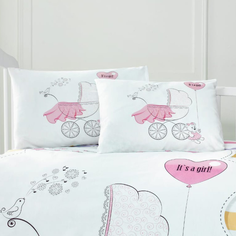 Ζεύγος μαξιλαροθήκες βρεφικές Art 5621 35x45 Ροζ Beauty Home Baby Pillowcases