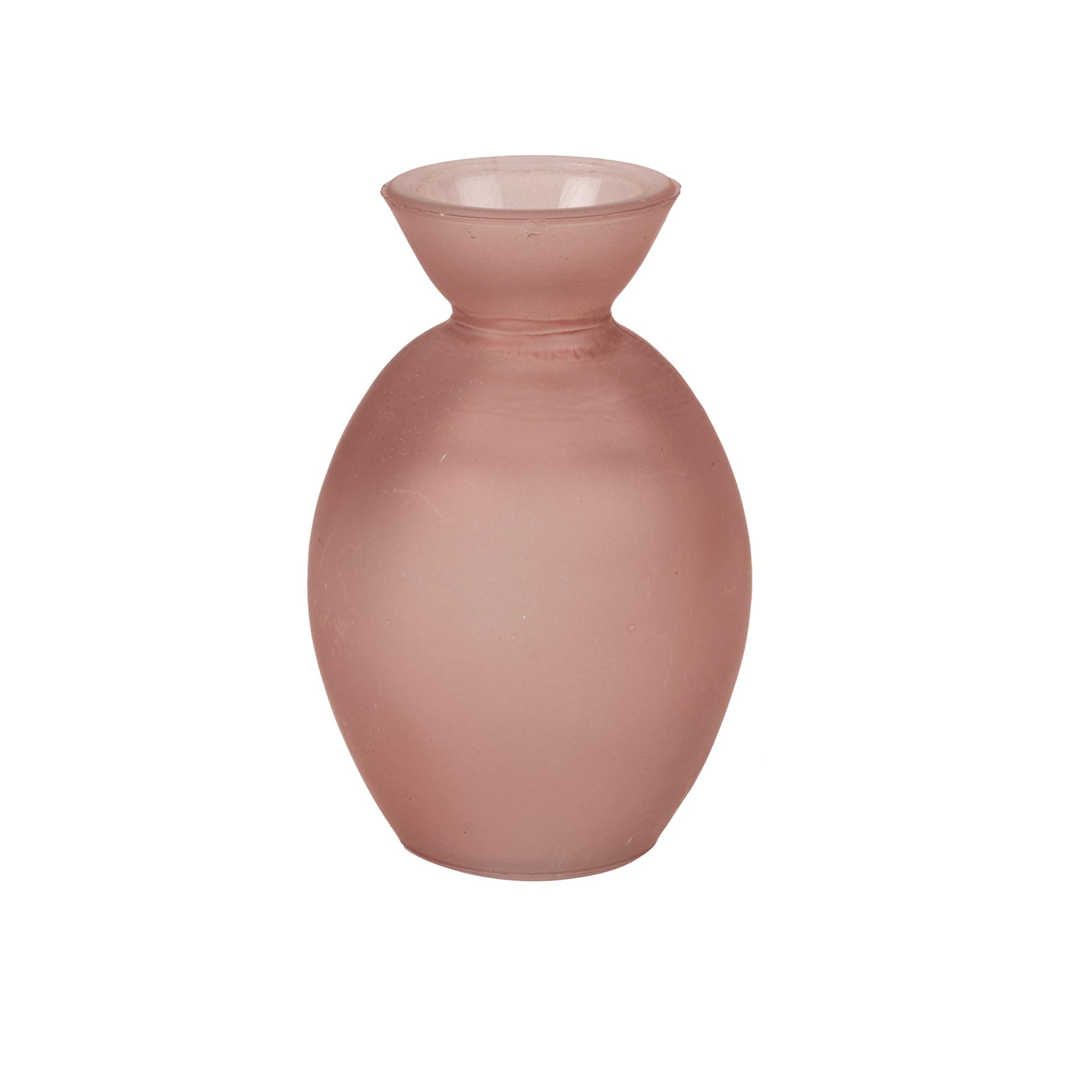 Beauty Home Γυάλινο Βάζο Noam Ροζ 7 x 10,5 CM – 150ml