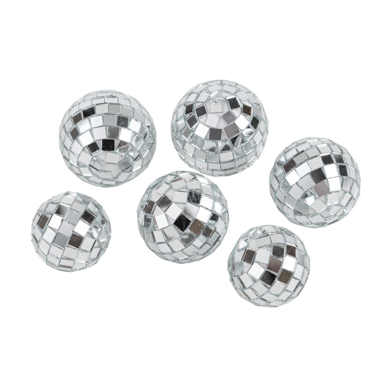 Beauty Home 6 Μπάλες Disco 3 Μεγέθη Ø4cm / Ø3,5cm / Ø3cm