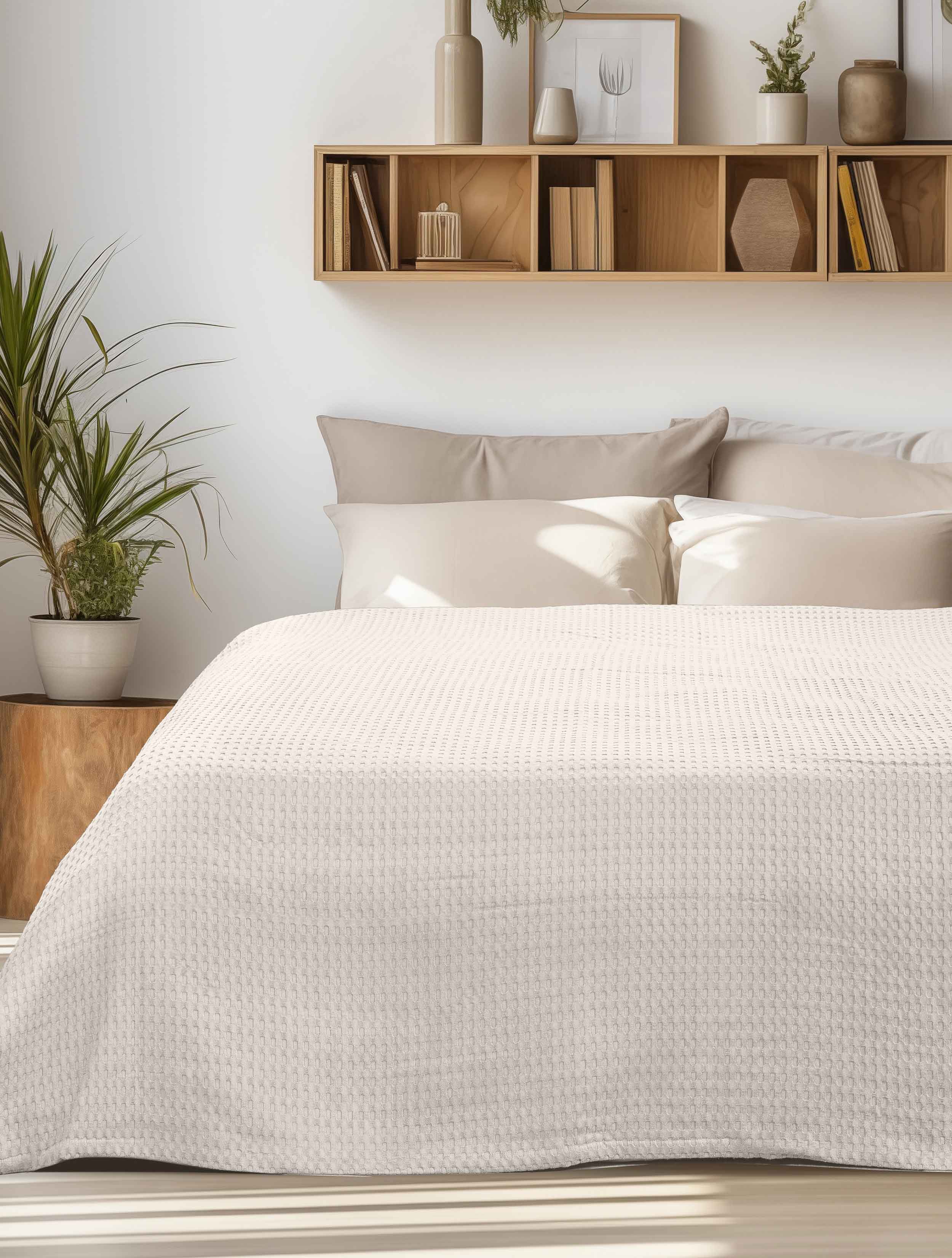 Κουβέρτα Πικέ PIKONA BEIGE Madi