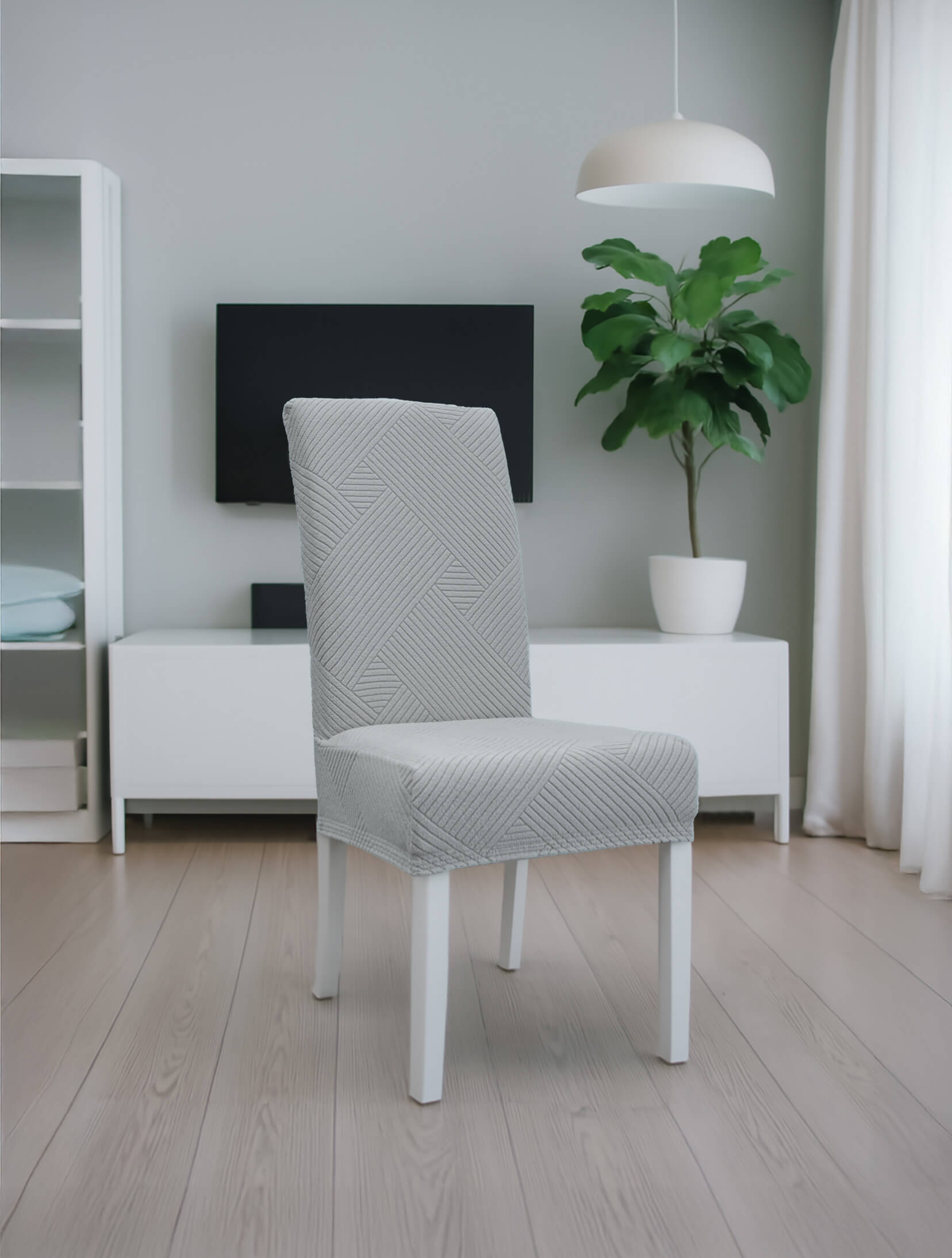 Ελαστικά καλύμματα τραπεζαρίας EARTHLINE GREY Madi