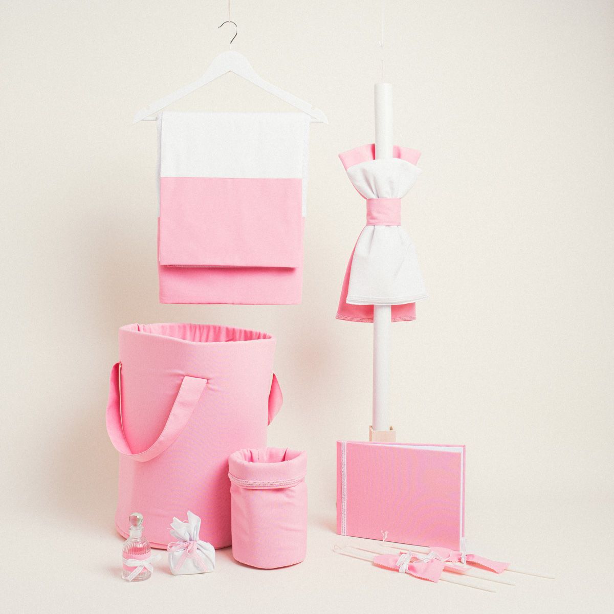 Beauty Home ΣΕΤ ΒΑΠΤΙΣΗΣ ΜΟΝΟΧΡΩΜΟ PREMIUM ΡΟΖ