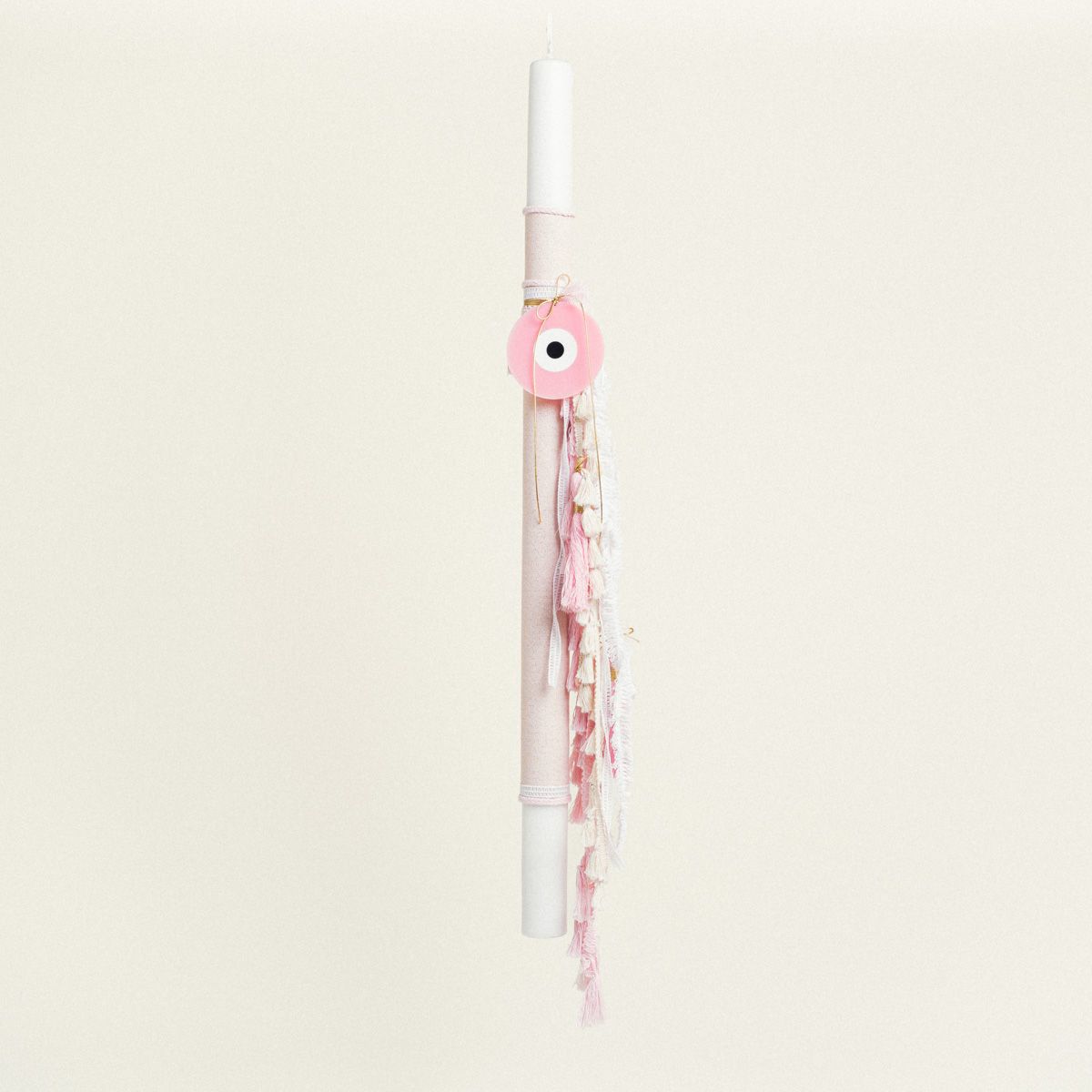 Beauty Home ΛΑΜΠΑΔΑ ΒΑΠΤΙΣΗΣ ΡΟΖ ΧΡΥΣΟ LUREX(ΜΑΤΙ)