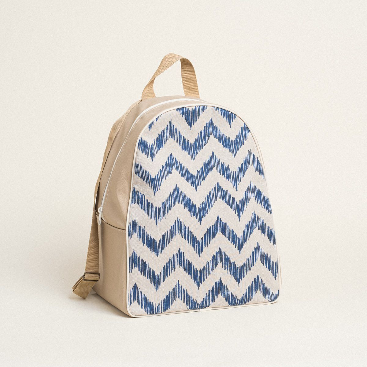 Beauty Home BACKPACK 43x35x23cm ΜΠΛΕ ΖΙΓΚΖΑΓΚ