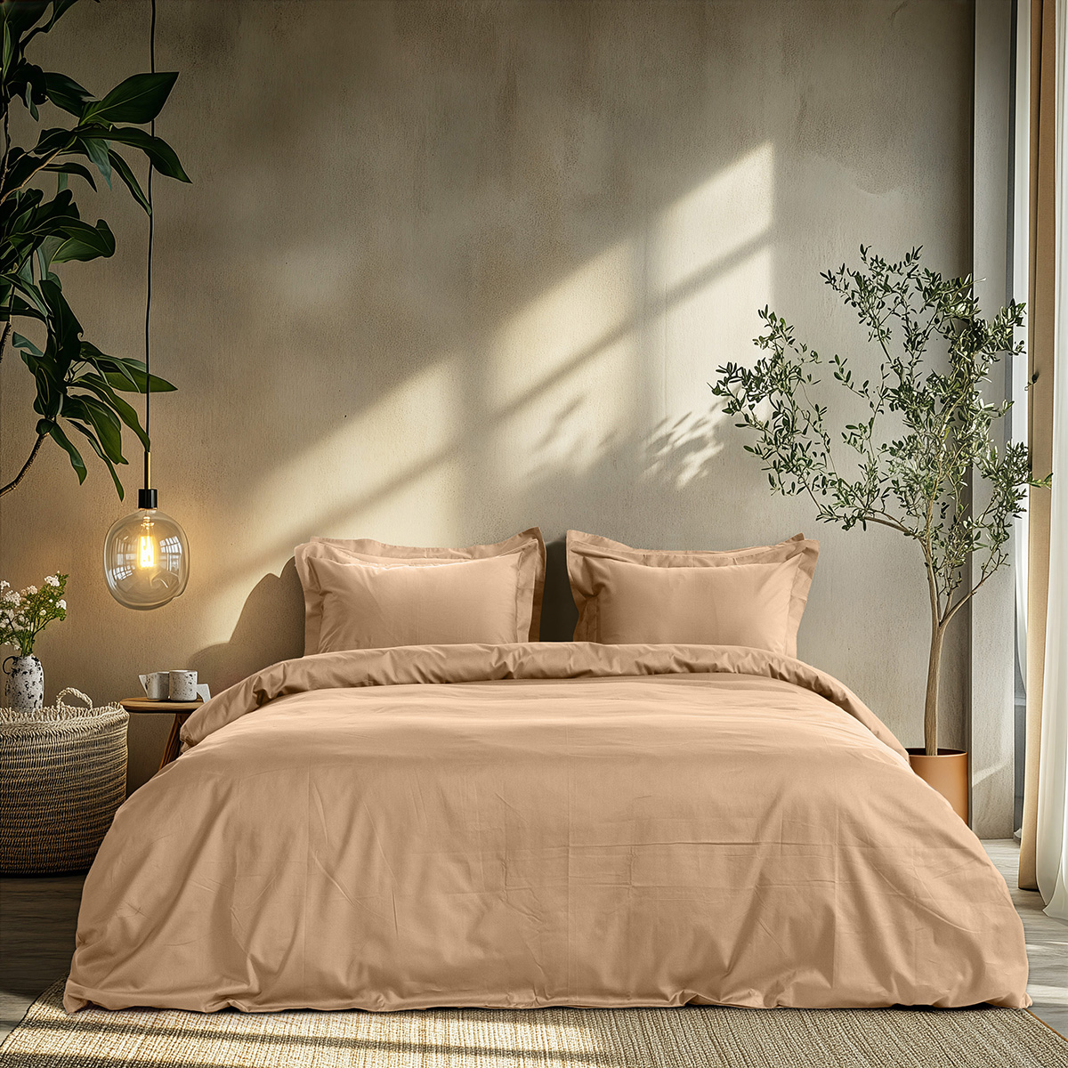 Beauty Home Σετ σεντόνια υπέρδιπλα με λάστιχο Art 1700 Harmony 170×200+30 Μπεζ