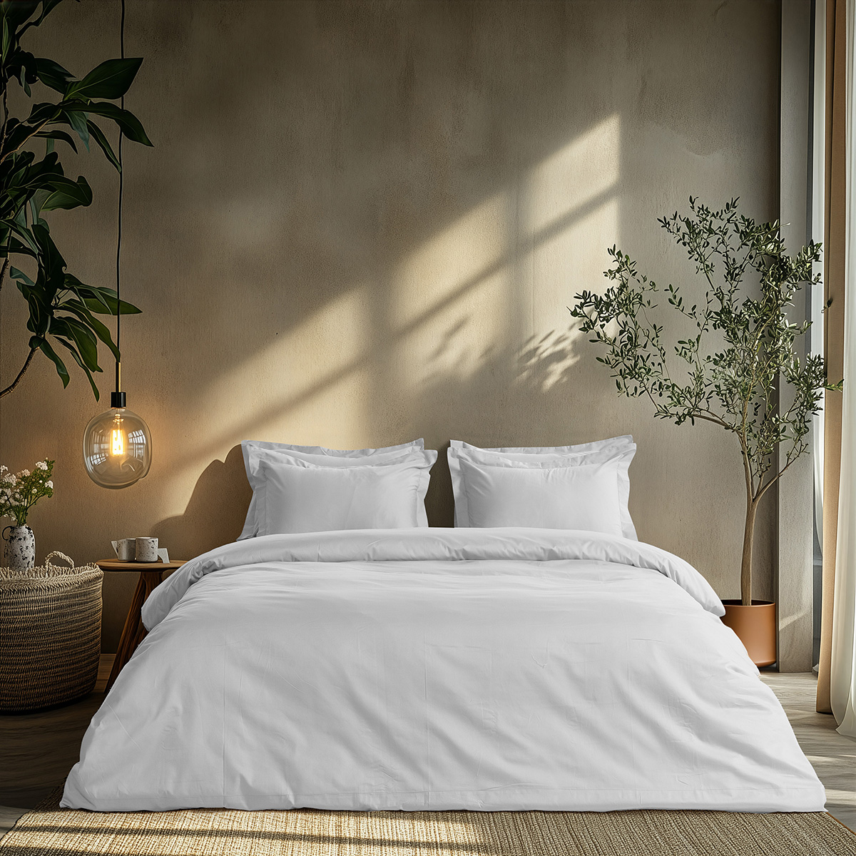 Beauty Home Σετ σεντόνια υπέρδιπλα με λάστιχο Art 1700 Harmony 170×200+30 Λευκό