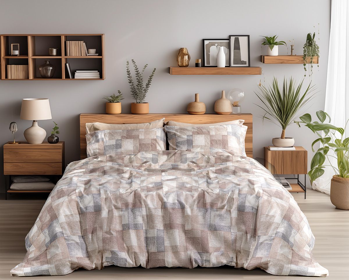 Beauty Home Σετ σεντόνια φανελένια υπέρδιπλα Renoir Art 12338 240×260 Μπεζ