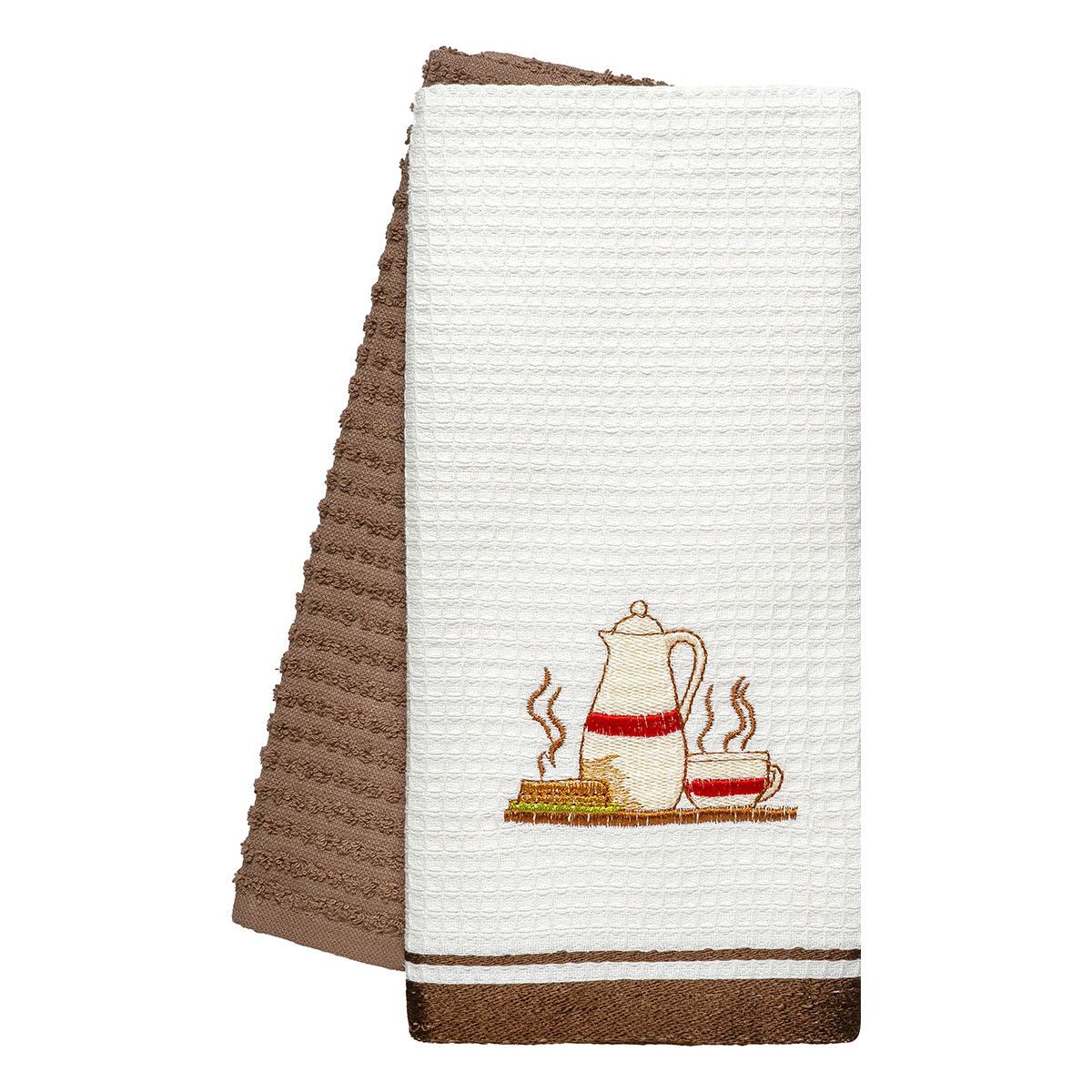 Beauty Home Ποτηρόπανα σετ 2τμχ Breakfast Art 8820 40×60 Καφέ