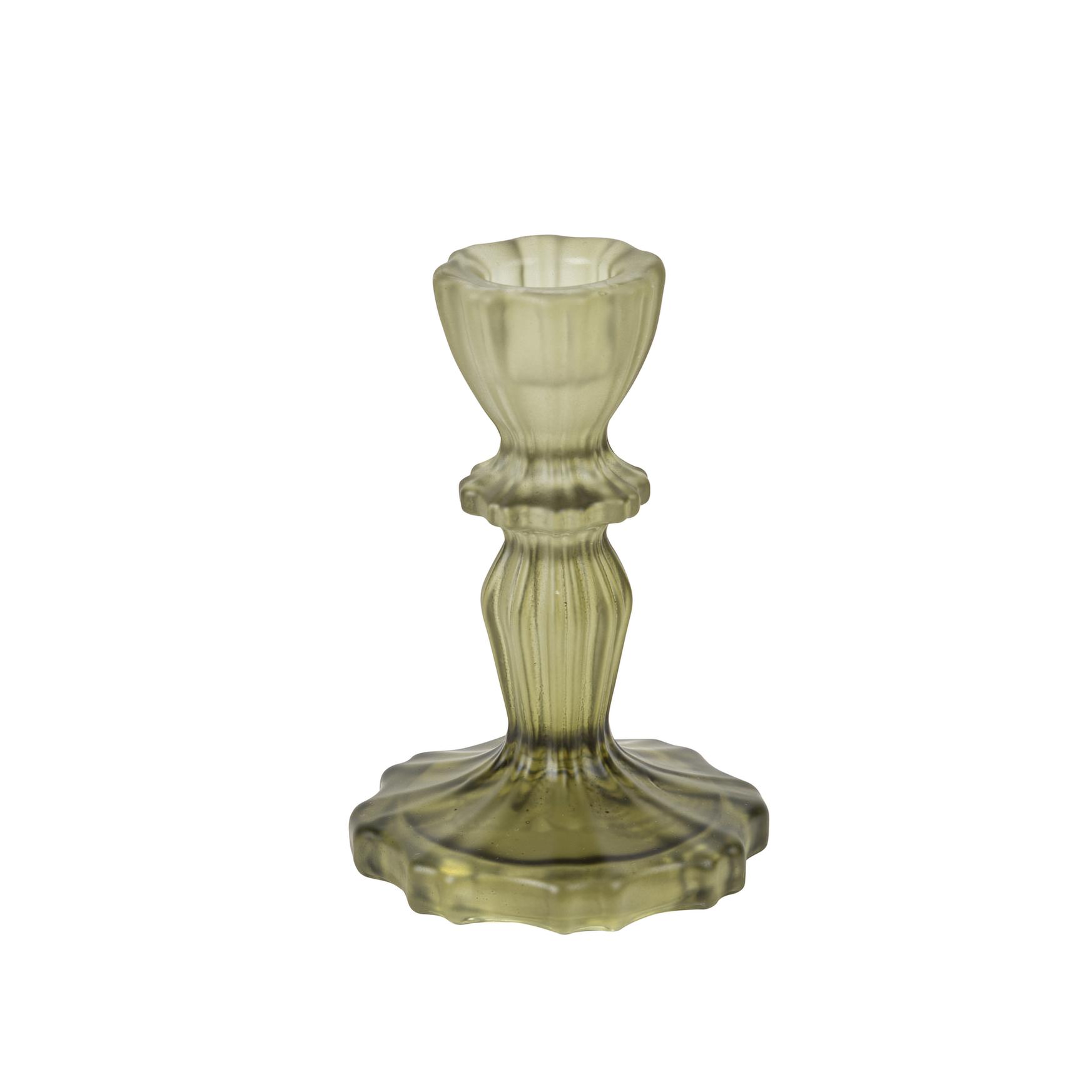 Beauty Home Κηροπήγιο γυάλινο Salvia – Ματ Λάδι Ø7,8x11cm