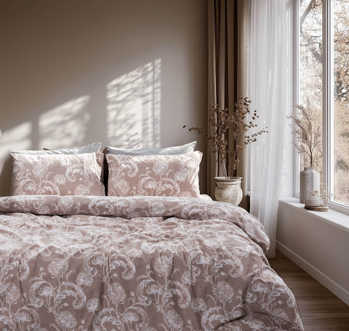 Beauty Home Σετ κουβερλί υπέρδιπλο Glory Art 12368 220×240 Μπεζ