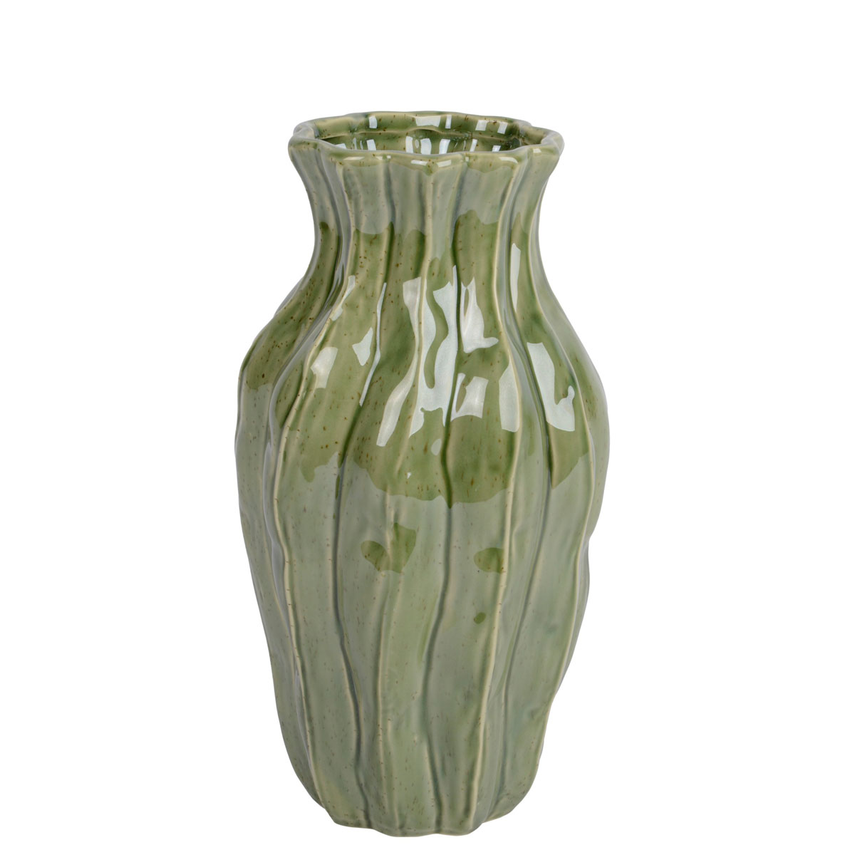 Beauty Home Πορσελάνινο Βάζο με Reactive Glaze 14.5 x 26 cm