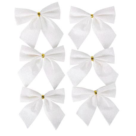 Beauty Home ΦΙΟΓΚΑΚΙΑ ΛΕΥΚΑ ΜΕ ΓΚΛΙΤΕΡ 7,50 x 7,50 cm 6 ΤΜΧ