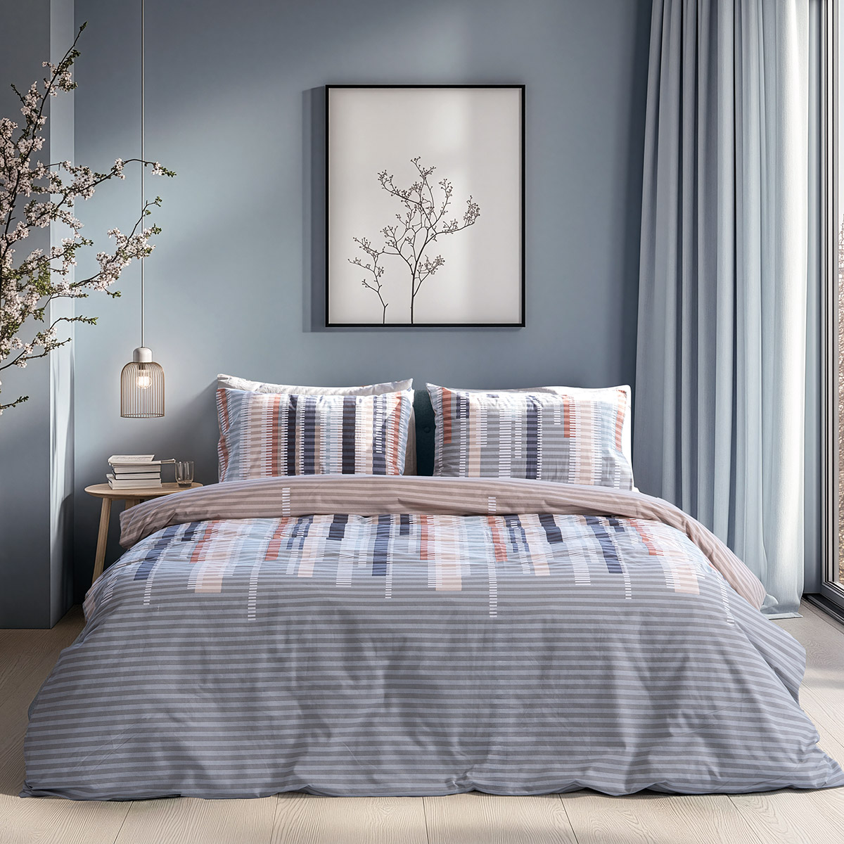 Beauty Home Ζεύγος μαξιλαροθήκες Moments Art 12572 51×73 Μπεζ,Γκρι