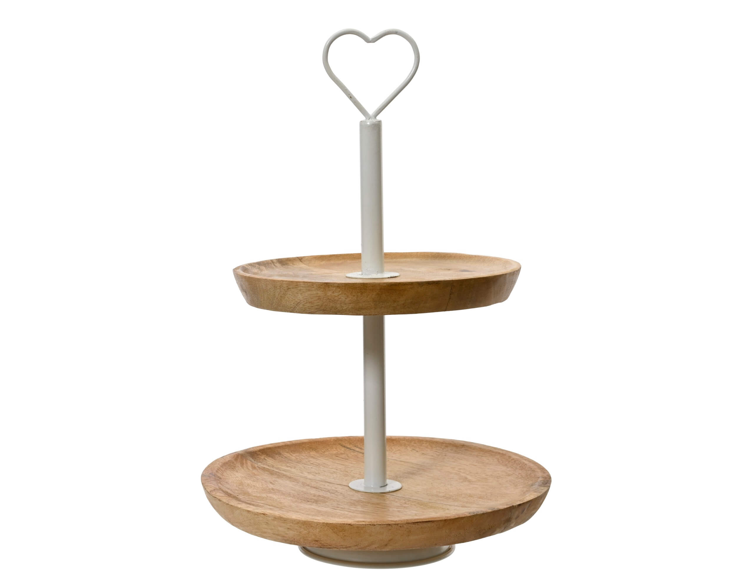 Beauty Home Διώροφη Ταρτιέρα από Ξύλο Μάνγκο 25 x 37 cm