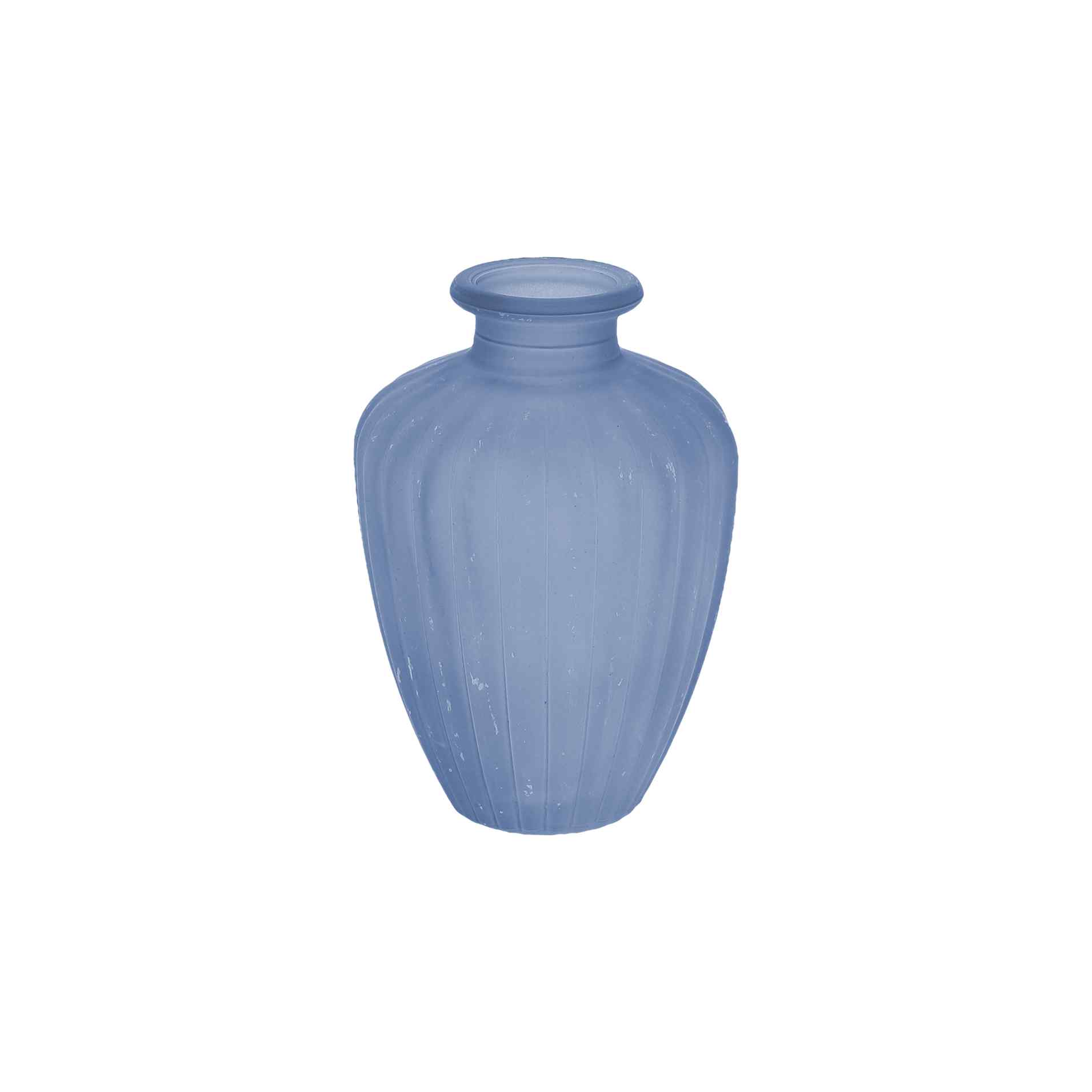 Beauty Home Βάζο γυάλινο Jeanne – Μπλε Ø7,5×10,5cm – 180ml